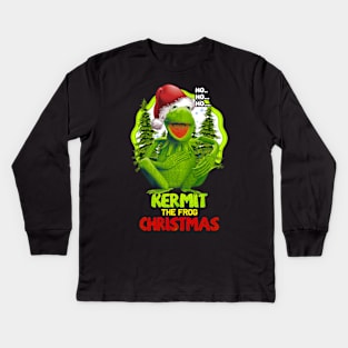 KERMIT THE FROG CHRISTMAS Kids Long Sleeve T-Shirt